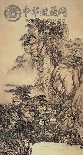 陈少梅 仿郭熙山水 立轴 设色纸本