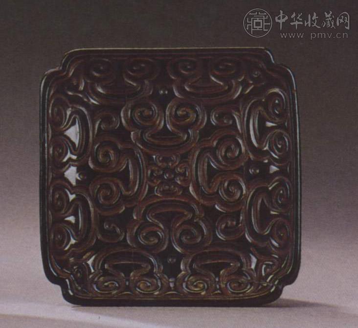 明十六世纪 剔犀如意纹方盘