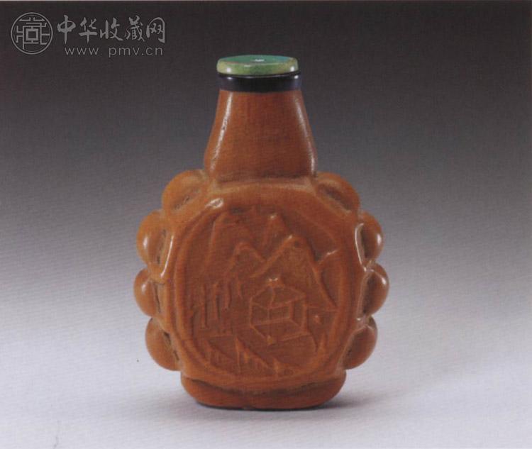 清 “风景依稀似去年”葫芦烟壶