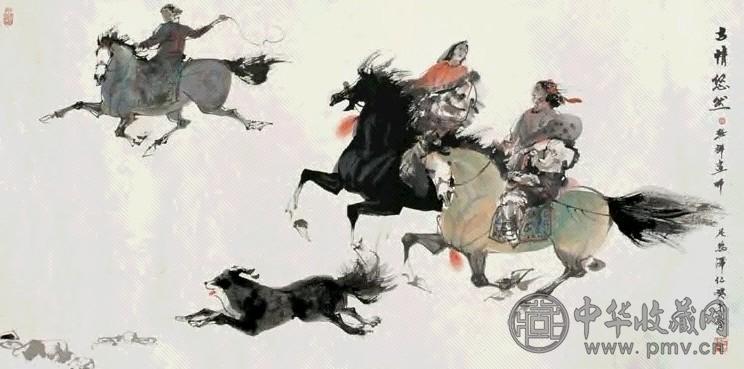 尼玛泽仁 古情悠然 镜心 设色纸本