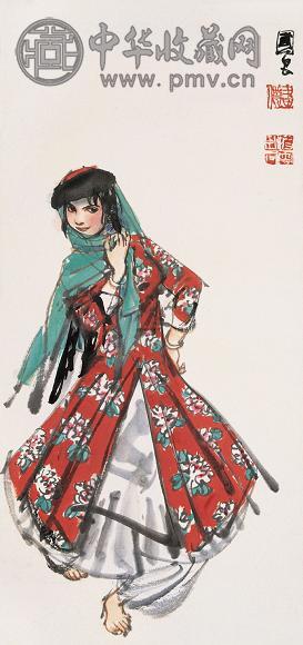 史国良 仕女 镜心 纸本