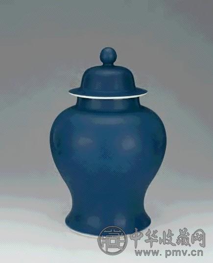 清康熙 洒蓝将军罐