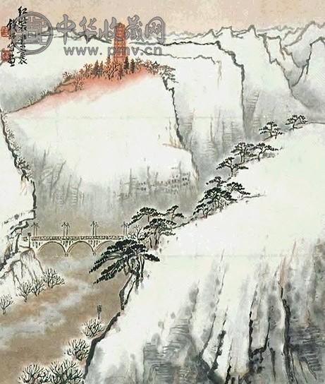现代 钱松嵒 红妆素裹 镜心