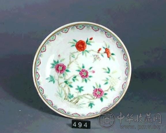 粉彩花卉盘