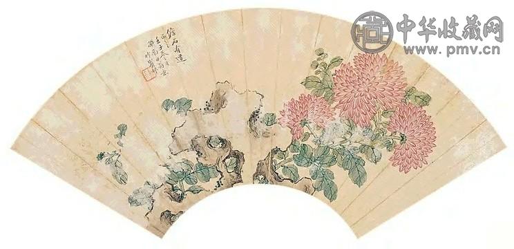 沈焯 花卉 扇面