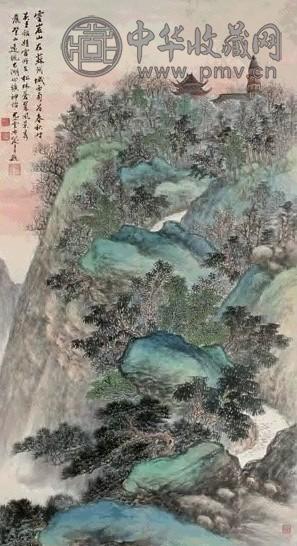 尤小云 苏台佳景图 立轴 设色纸本