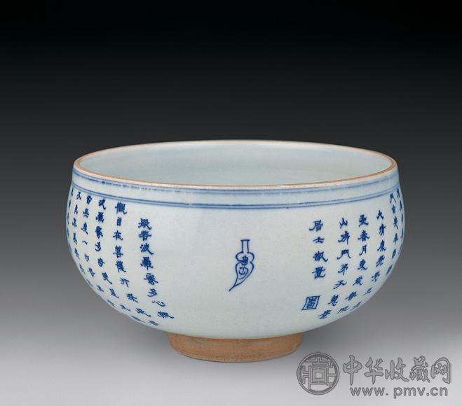 清康熙 青花文字炉