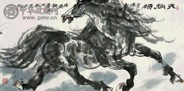 许勇 奔马图 镜心 设色纸本