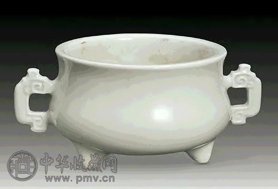 清 德化釉双耳香炉