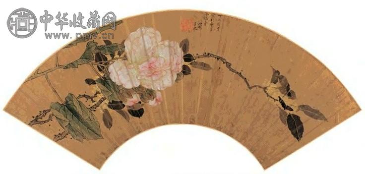 吕纪 桂花芙蓉 扇面 设色金笺