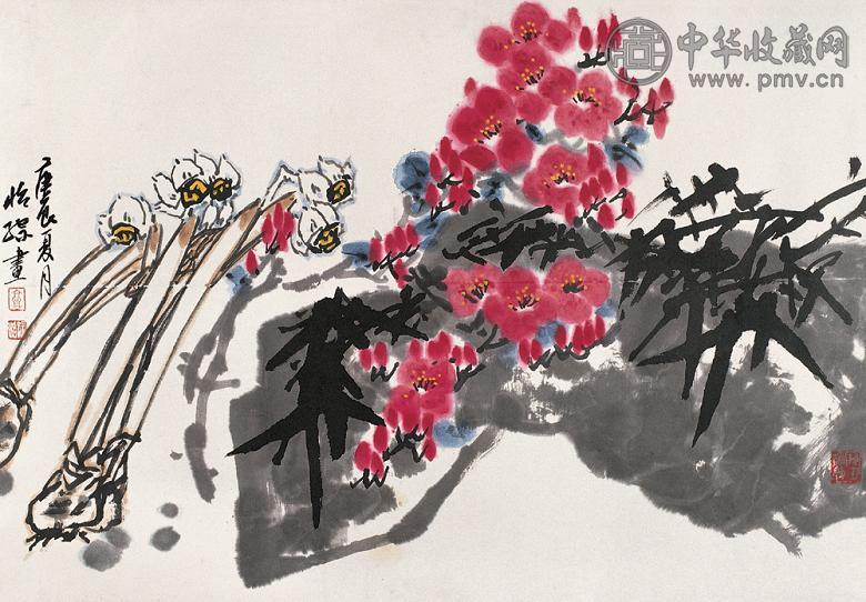 郭怡孮 花卉 镜心 设色纸本