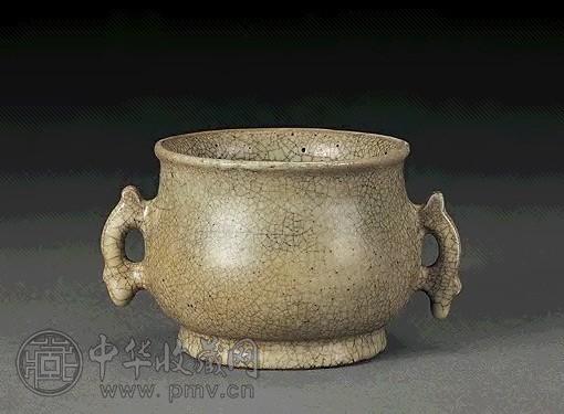 明早期 仿哥窑双耳香炉