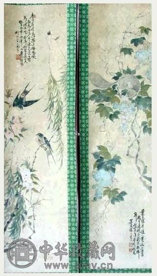 花鸟 立轴 设色纸本