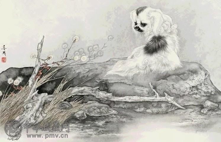 米春茂 回眸 镜心 设色纸本