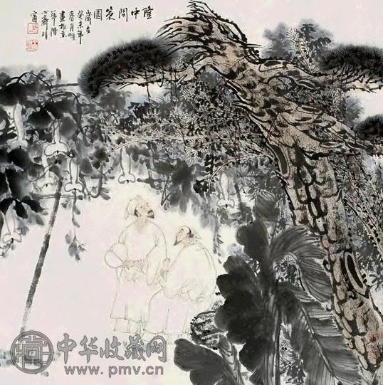 王明明 2003年作 隆中问策图 立轴 设色纸本