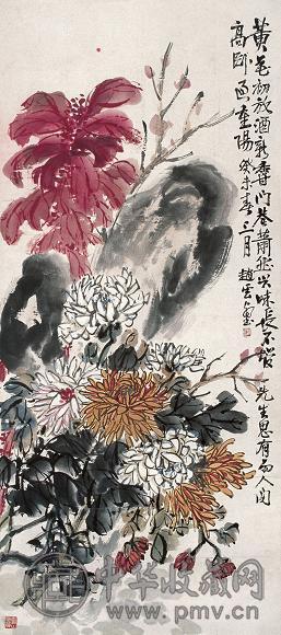 赵云壑 花卉 立轴