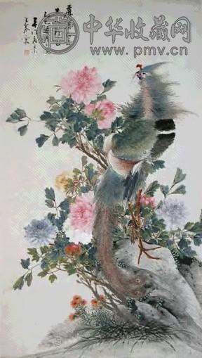 王荃 花鸟 立轴