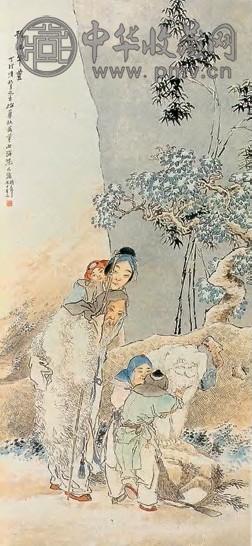 沈兆涵 预兆年丰 轴 纸本设色