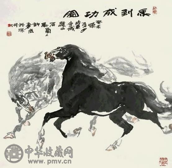 许勇 2003年作 马到成功图 镜心 设色纸本