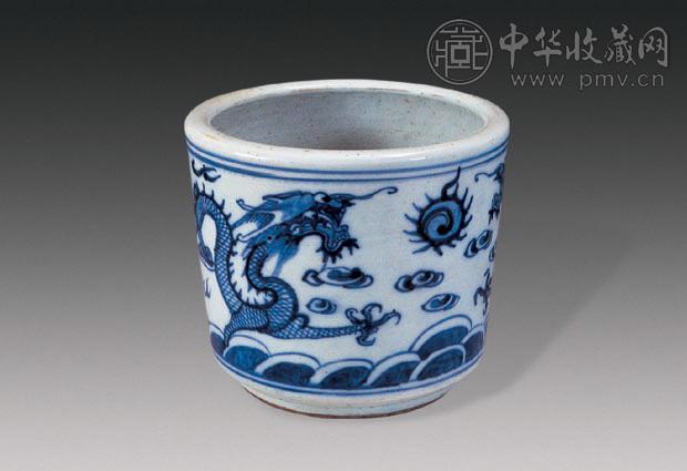 清光绪 青花龙炉