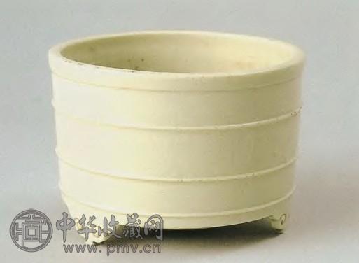 清初 德化窑弦纹三足炉