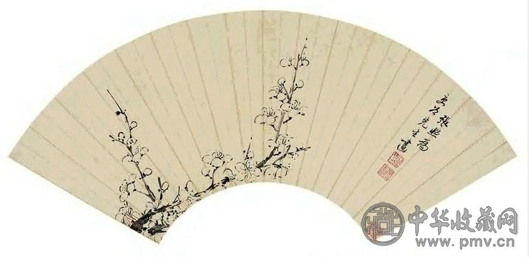 张照 墨梅 扇面