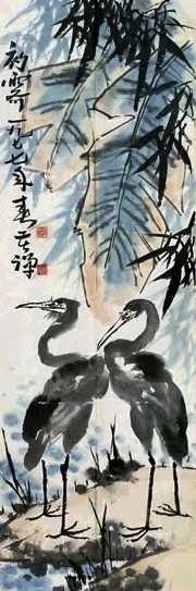 李苦禅 1977年作 花鸟 镜心 设色纸本