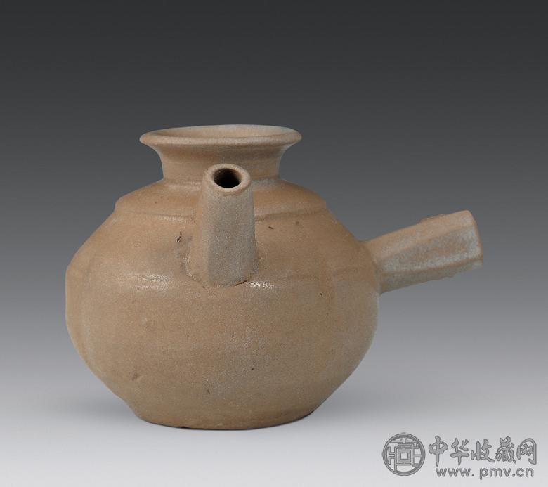 唐 越窑青釉直柄壶