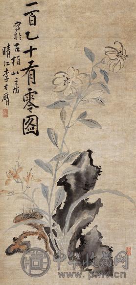 李方膺 百龄图 立轴 设色纸本