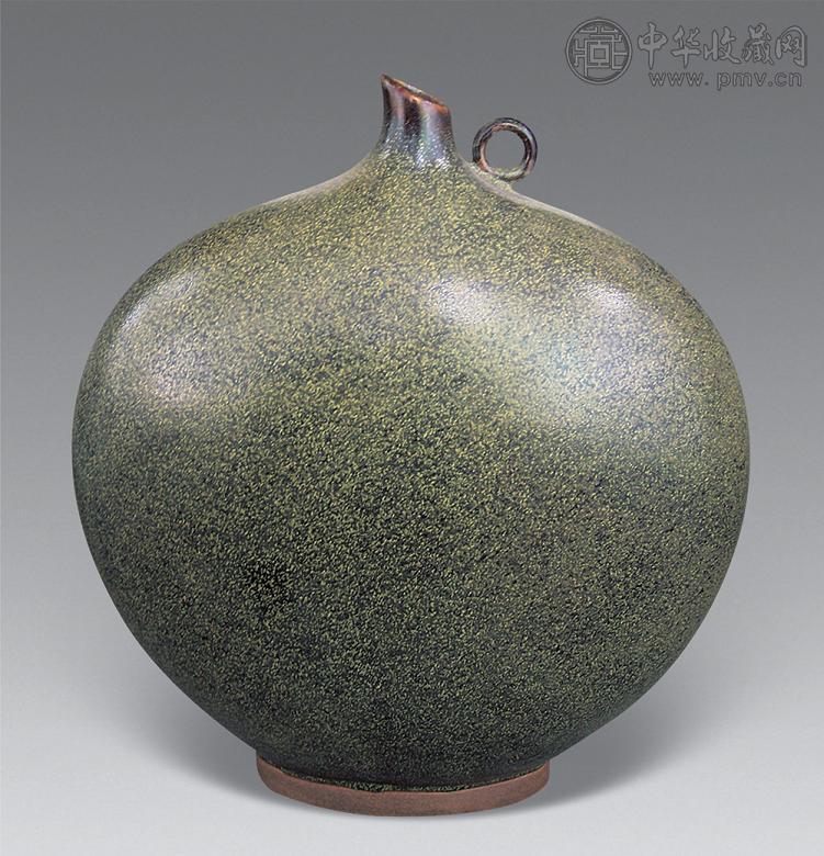 清 茶叶末扁壶