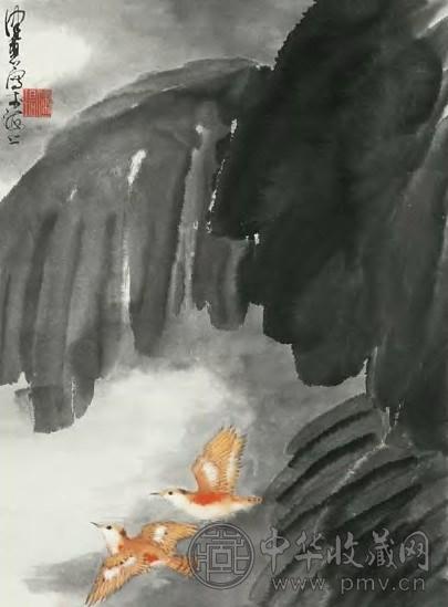 陈佩秋 芭蕉黄鹂 立轴 纸本设色