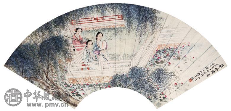 郑慕康 1949年作 仕女 镜心 设色纸本