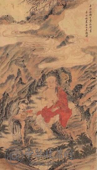 吴榖祥 1891年作 无量寿佛 立轴 设色绢本