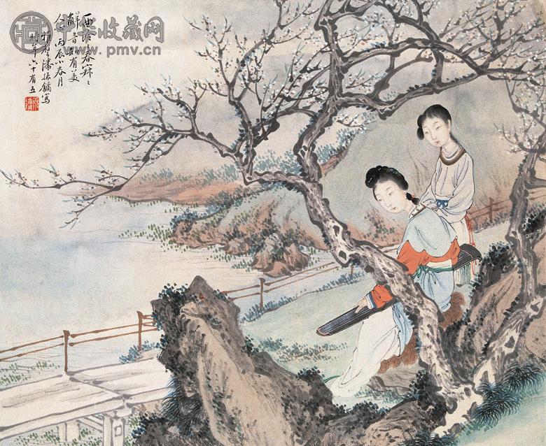 潘振镛 1916年作 人物 镜心 设色纸本