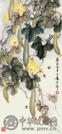 黄幻吾 丰收 立轴 设色纸本