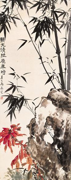 马万里 秋光清绝雁来时 立轴 纸本