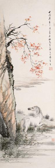 马万里 马 立轴 纸本
