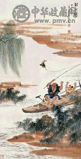 吴青霞 得利图 立轴 设色纸本
