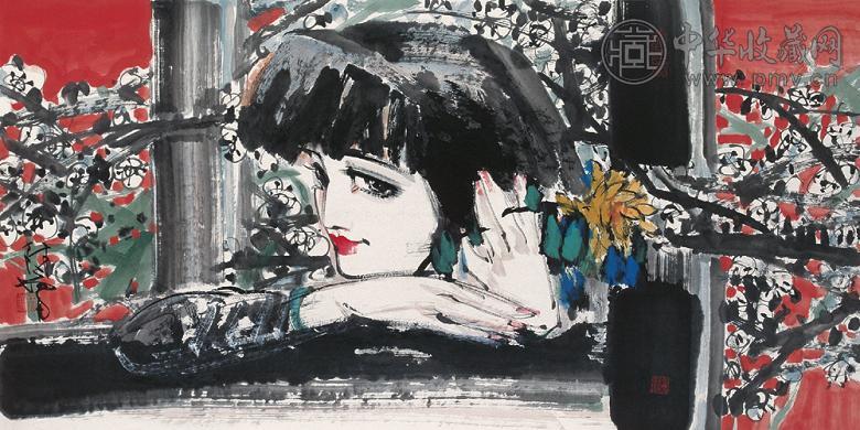 林墉 花季少女 镜心 设色纸本