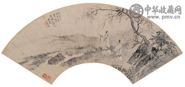 蒋莲 1833年作 山水 镜心 设色纸本