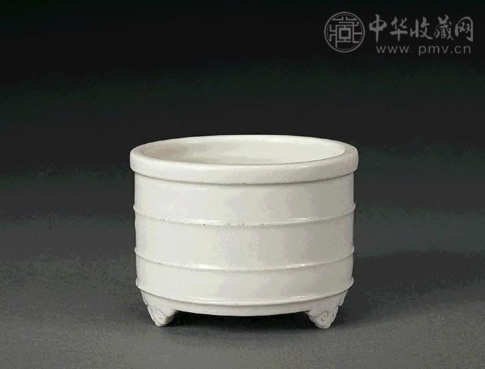 清初 德化窑暗花三足香炉