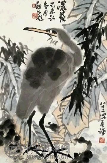 李苦禅 浓阴 镜心