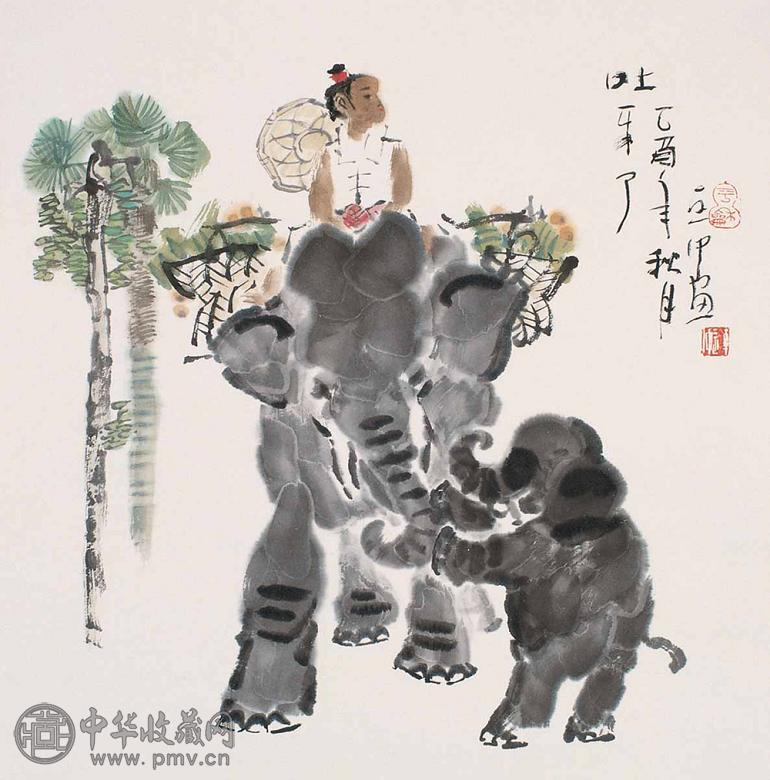 李连仲 2005年作 吐牙了 镜心 设色纸本