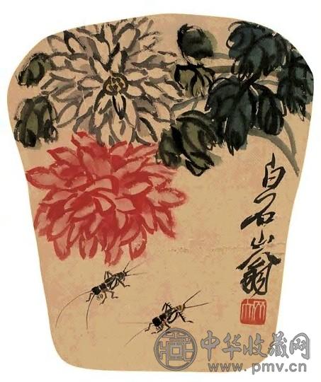 齐白石 花卉牡丹 立轴 绢本