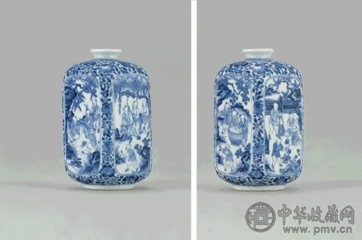 清雍正 青花婴戏图小罐
