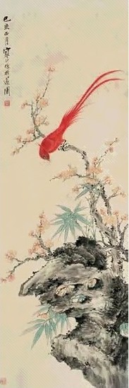 江寒汀 己亥(1959年作) 花鸟 立轴 设色纸本