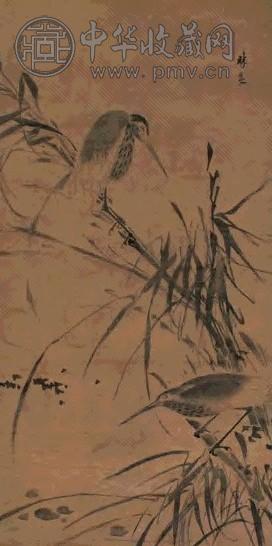 林良 塞塘栖雀图 轴 绢本水墨