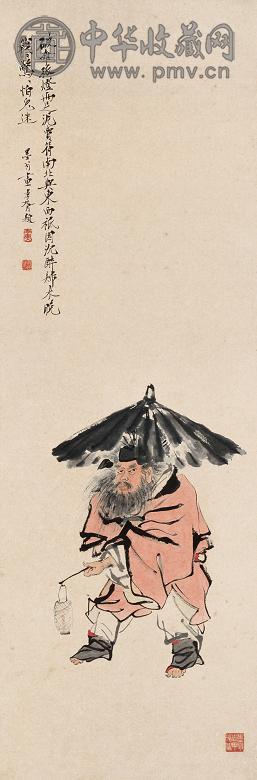 倪墨耕 人物 立轴 设色纸本