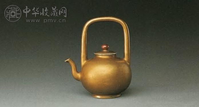 清雍正 金彩茶壶