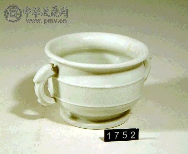 建瓷回纹双耳炉